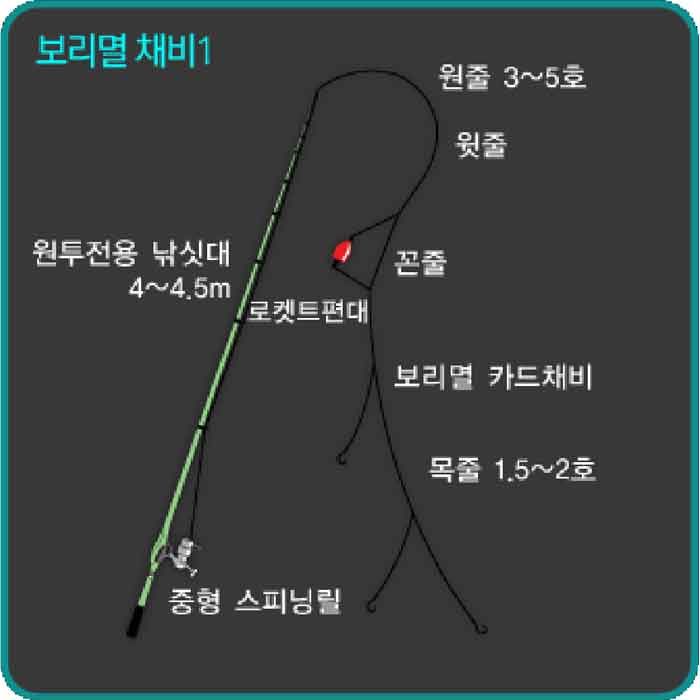 도다리/보리멸 낚시 채비