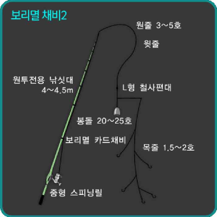 도다리/보리멸 낚시 채비