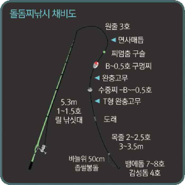 돌돔 찌낚시 채비